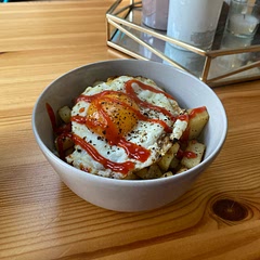 Potatoes take a while to cook, be patient. I’d add scricha as it would be bland without it