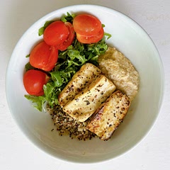 Forgot to cut slits in the tofu but I guess it turned out well still!