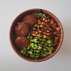 Chickpeas ended up tasting really nice and extra crunchy. Might cook them less next time! 