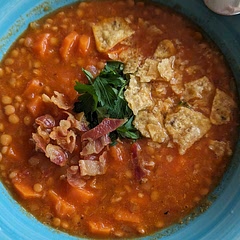 Sorry yummy and tasty. A lot of different flavours that blend very well. The lime gives an amazing edge. Next time I'll try with uncooked lentils to get even more taste from all the ingredients.