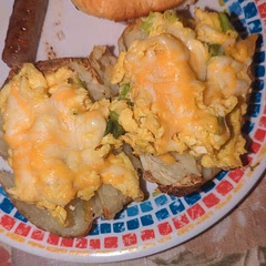 I didn't have any Bacon thawed out but was still good and I only made 1 potatoe
