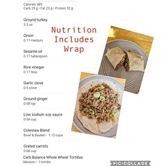 Was so good! Served in a carb balance whole wheat wrap.