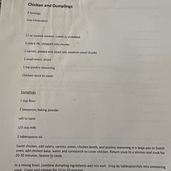 I like this recipe better from the menu portal … be sure to add about 1/3 more liquid …the dumplings really absorb it