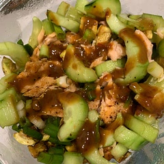 I didn’t think it would slap but it does! I put roasts zucchini in mine, no sesame seeds or cilantro. Used green onion instead. And kept the cucumber but used peanut sauce w hot sea cress sauce and I was in loveeee. I put my salmon in the oven too!