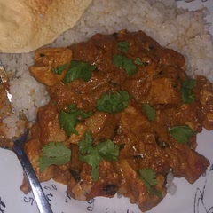 I just cooked it on the hob rather than an instant pot. I used a tin of chopped tomatoes for 8 portions.