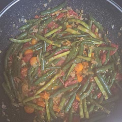 I thought it turned out good. I added some red pepper flakes to add a bit of kick. Also added some orange, cherry tomatoes for some different color.