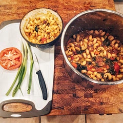 Easy prep. Cooked enough pasta (Cavatappi) for a bit of Mac and Cheese. 