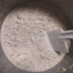 Replaced psyllium husks with chia seeds, totally liquid. The bread tastes great although it didn't rise much.