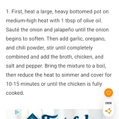 Definitely add beans.  It was all chicken.  But delicious!