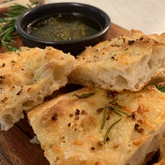 Great recipe. Plan on making more! I added garlic , Asiago cheese and rosemary. I used a 1/2 sheet pan for a slightly thinner focaccia.