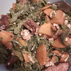 Next time will use feta, font care for the blue cheese. Ands will marinate longer and more lemon juice 