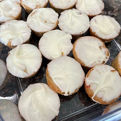 Made a half recipe and used silicone mini cupcake pans, made 43. Decided to dunk the top in white chocolate, the blondies by themselves were a tad dry but still very tasty!