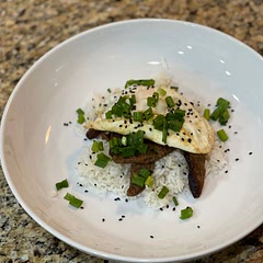I made the recipe with a vegetarian meat substitute from Trader Joe’s. I recommend making extra sauce if you go this route. Also added an over easy egg. Absolutely delicious!