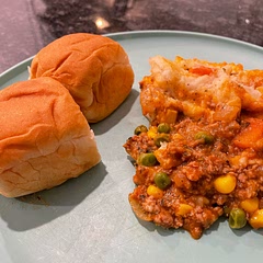 I used colby jack instead of parmesan cheese and omitted the thyme (thyme is gross). I might take out the rosemary next time too. Really good!
