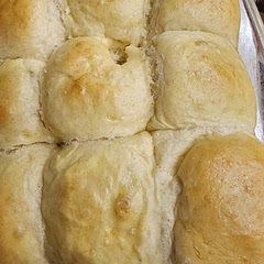 If you want them a little more sweet, I would recommend increasing the sugar.
They are so fluffy, my kid poke one before I took the picture 😆😂
