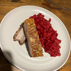 made it with a cracking pork belly and a beetroot mango sauce my gf loved it