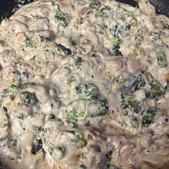So good quick and easy. Didn’t have any tomatoes but some sun dried would have been good with it, added butter and milk so it’s more creamy and paprika and garlic powder