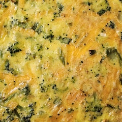 Delicious quiche, very garlicy.