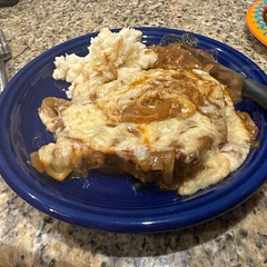 Yummy! Made a bit too much because I used only two bone in pork chops, but still great!