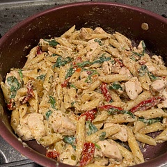 Super easy and delicious. Made the pasta separately in the chicken broth.
