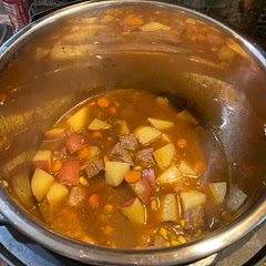 Meat was tender, the potatoes and broth were very flavorful!