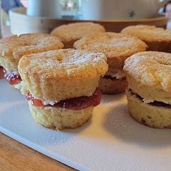 Turned out really good. Used strawberry jam and a different buttercream recipe for the icing. Tasted great and reminded me of birthdays and home.