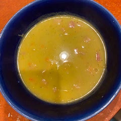 Made exactly as shown except I didn’t have a hock.  I also used my immersion to blend the peas. Delicious. Family favorite.