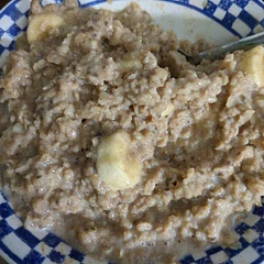 I added some maple syrup and milk to make it taste better. 