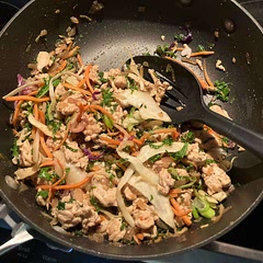 Delicious! If you use the hoisin, DEFINITELY use the low sodium soy sauce. I didn’t have any on hand…it’s a wee bit salty.