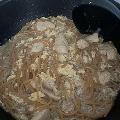 I’ve added noodles and chicken to make it a more filling dish.