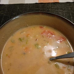 I doubled the recipe. Added the tomatoes and dill pickles as someone else suggested to do. I added rosemary and a rew dashes of Franks Red Hot and fried some bacon to add. Very delicious!