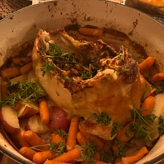 They loved it! Would probably cook with more broth next time, the flour solidified something fierce, but worked as a gravy.