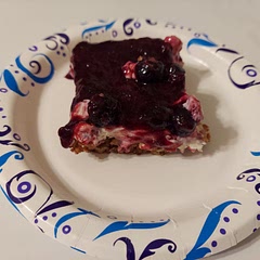 I used Besti monk fruit allulose blend and cut it back a little bit. I made my own pecan flour by blending about a cup of pecans and leaving the few chunks that remained, since I cut the recipe down.