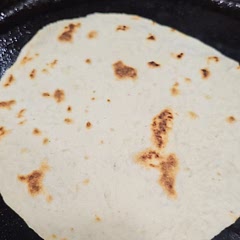 I used a tortilla press, so they were a little thick but delicious 