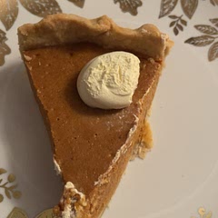 Ignore how disheveled the pie looks but that’s just proof it was so good! I’m lucky I was able to snag this piece! The whole family loved this recipe, I did use my own pie crust recipe but this was so simple and tasted so so good! Definitely a new staple for holidays!