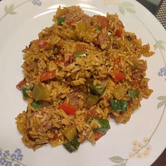 Delicious!  Made with Pig & Pantry Andouille sausage.