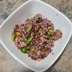 Used brown rice. Very delicious!!