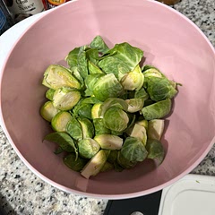 Next time I’ll be making some changes (a little less chili oil, ginger, and chili powder). Also, Brussel sprouts timing was too long. They were burnt. I’ll definitely make again with some adjustments!