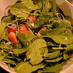 This was delicious. The combination of the spinach and strawberries is dreamy. The dressing pairs well with the salad. 10/10