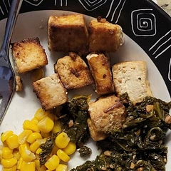 Didn't have any sesame oil, so 2x'd olive oil as advised in the recipe. Did not enjoy this. I love tofu, but the taste was off here.