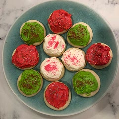 Made 12/3/23. Very good and easy. The cream cheese gives them a nice tangy taste. I didn’t roll them in granulated sugar. Baked for 12-13 minutes in convection oven at 325.
I didn’t have enough AP flour. So I used 160g AP and 215g cake flour. Cookie texture was fine.