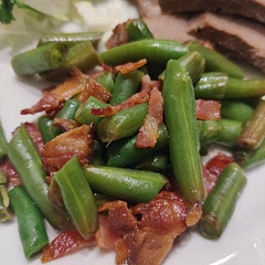 My husband loved it, he said to definitely make again. I used frozen green beans, which was about 1 can. Another person commented how they did the same. The math for that was a pain, divide everything by 5. 