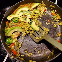 Forgot to snap a pic before we dug in, but this was great! We went with the sour cream option, and it was easy and delicious. I was hesitant about the avocado for some reason, but it worked really well. Will absolutely make again