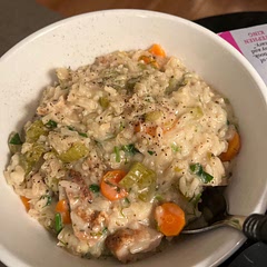 kept it much thicker rather than add more liquid - used less coconut milk (approx 7oz) and added 7oz water