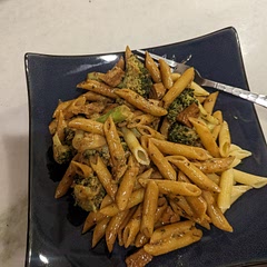 Hearing people say it was bland so I added adobo, ground ginger, tumeric and a little paprika to it. Added too much salt so I added a little lime juice to balance it out. Also added cubed turkey meat and broccoli 