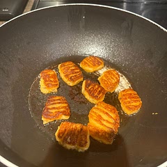 Easy to make, taste fantastic and you can improve upon them with your own spices in the mix. They are a bit soft in the ‘dough’ form but this does make a lovely crispy outside with soft interior.