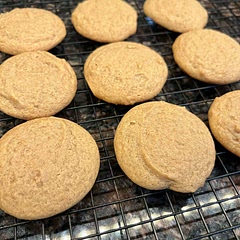 Pulled them out early so they were nice and soft and not crunchy. They have a subtle flavor and would try to punch it up if I made it again. Using a 2 tablespoon scoop and only a half recipe, made 16.