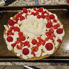 Came out very tasty, used raspberries on top 
