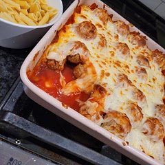 So good! Added italian seasoning to the tomato sauce 