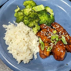 Not great, but ok. I thought it tasted a bit too vinegary, so I added a bit extra soy and honey
Apparently husband has gone off soy sauce, but didn't tell me beforehand....